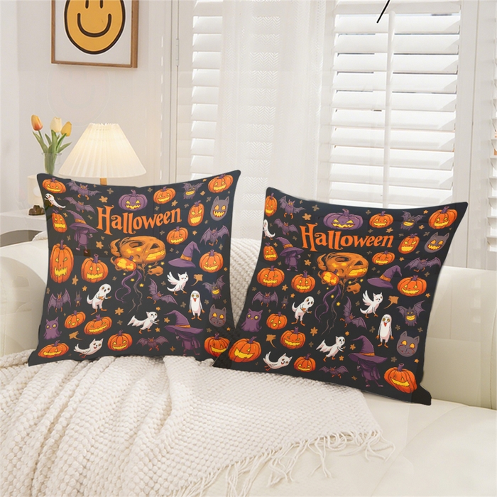 91家纺网 家纺一手货源 找家纺 合纵跨境工厂 2025新款一件定制pod模式跨境抱枕套一件代发亚马逊速卖通24小时内发货磨毛水晶绒材质-万圣节主题 1XM58262015