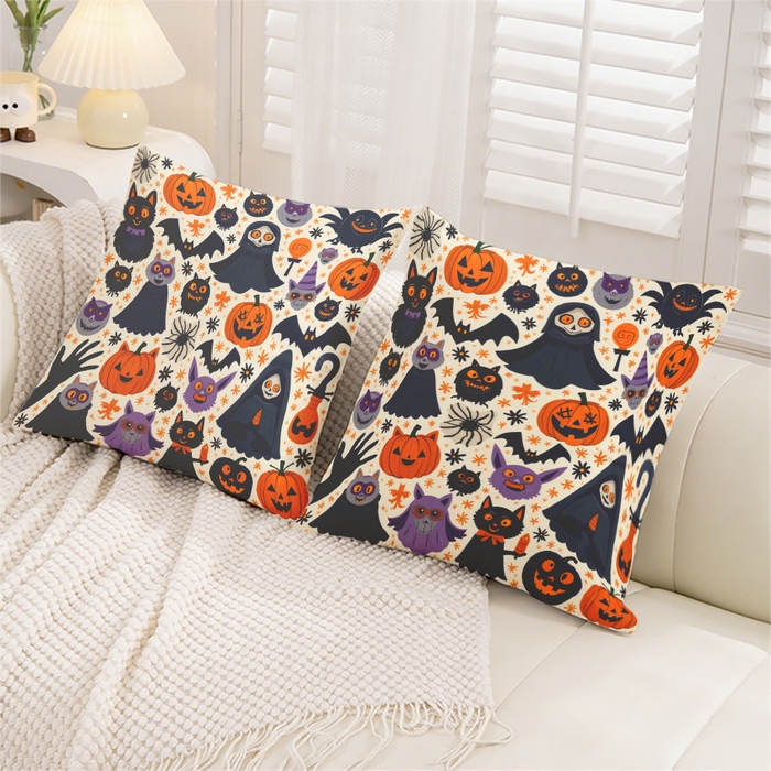 91家纺网 家纺一手货源 找家纺 合纵跨境工厂 2025新款一件定制pod模式跨境抱枕套一件代发亚马逊速卖通24小时内发货磨毛水晶绒材质-万圣节主题 1XM58262016