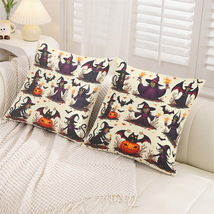 91家纺网 家纺一手货源 找家纺 合纵跨境工厂 2025新款一件定制pod模式跨境抱枕套一件代发亚马逊速卖通24小时内发货磨毛水晶绒材质-万圣节主题 1XM58262017