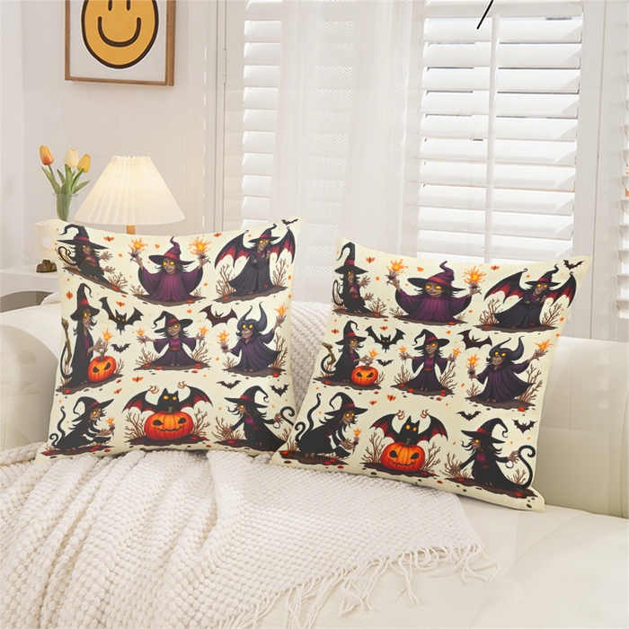 91家纺网 家纺一手货源 找家纺 合纵跨境工厂 2025新款一件定制pod模式跨境抱枕套一件代发亚马逊速卖通24小时内发货磨毛水晶绒材质-万圣节主题 1XM58262017