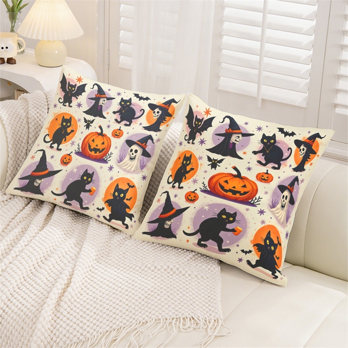 91家纺网 家纺一手货源 找家纺 合纵跨境工厂 2025新款一件定制pod模式跨境抱枕套一件代发亚马逊速卖通24小时内发货磨毛水晶绒材质-万圣节主题 1XM58262020