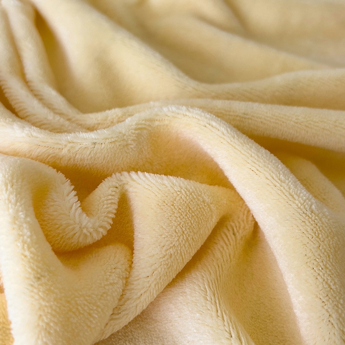 91家纺网 家纺一手货源 找家纺 芷凡家纺 2025新款A类纯色条纹格子加厚牛奶绒床笠 牛奶绒床笠-奶黄