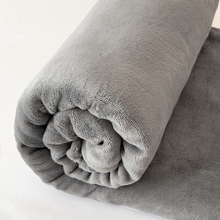 91家纺网 家纺一手货源 找家纺 芷凡家纺 2025新款A类纯色条纹格子加厚牛奶绒床笠 牛奶绒床笠-中灰