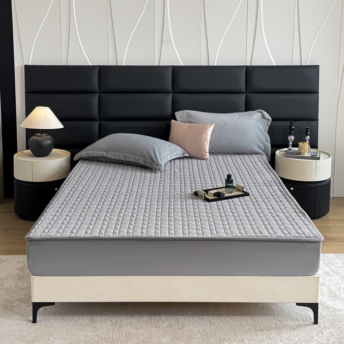 91家纺网 家纺一手货源 找家纺 （总）阿那亚 2025新款素色牛奶绒夹棉床笠