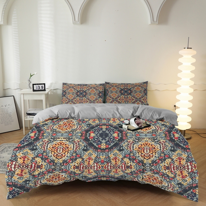 91家纺网 家纺一手货源 找家纺 （总）合纵跨境工厂 2025新款一件定制跨境磨毛单被套被套三件套希音集采亚马逊速卖通24小时内发货-花卉主题一被套三件套