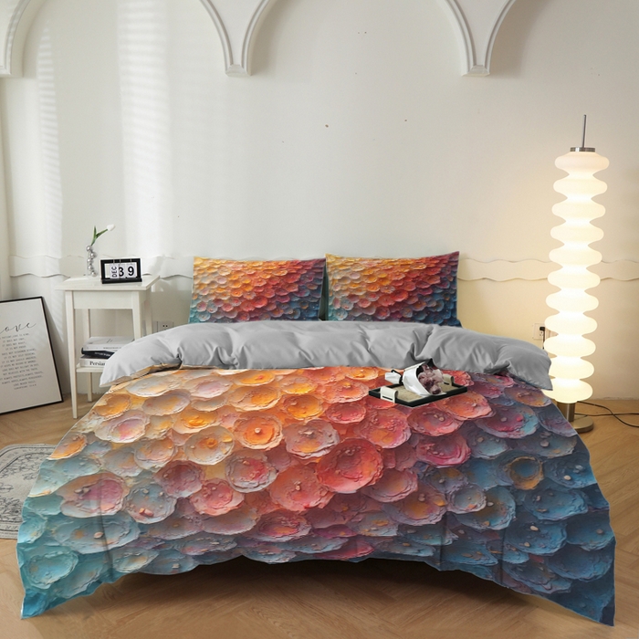 91家纺网 家纺一手货源 找家纺 （总）合纵跨境工厂 2025新款一件定制跨境磨毛单被套被套三件套希音集采亚马逊速卖通24小时内发货-花卉主题一被套三件套