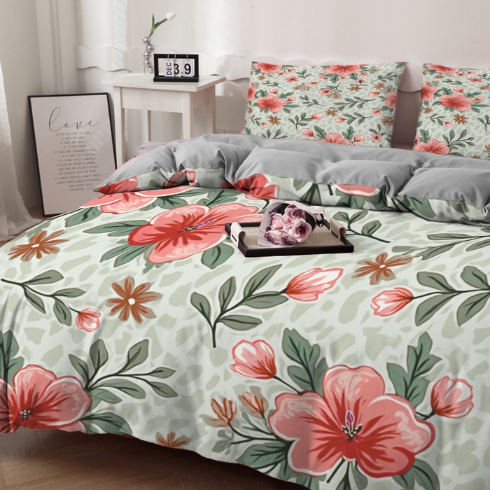91家纺网 家纺一手货源 找家纺 合纵跨境工厂 2025新款一件定制跨境磨毛单被套被套三件套希音集采亚马逊速卖通24小时内发货-花卉主题一被套三件套 1XAH581910007
