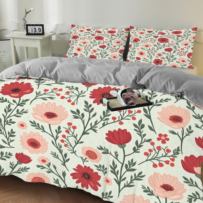 91家纺网 家纺一手货源 找家纺 合纵跨境工厂 2025新款一件定制跨境磨毛单被套被套三件套希音集采亚马逊速卖通24小时内发货-花卉主题一被套三件套 1XAH581910009