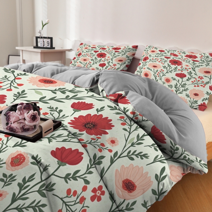 91家纺网 家纺一手货源 找家纺 合纵跨境工厂 2025新款一件定制跨境磨毛单被套被套三件套希音集采亚马逊速卖通24小时内发货-花卉主题一被套三件套 1XAH581910009
