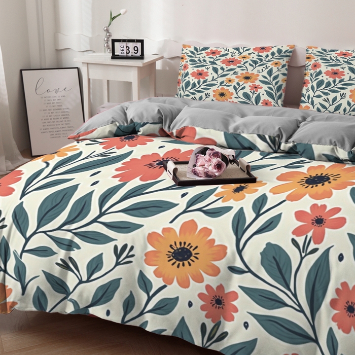 91家纺网 家纺一手货源 找家纺 合纵跨境工厂 2025新款一件定制跨境磨毛单被套被套三件套希音集采亚马逊速卖通24小时内发货-花卉主题一被套三件套 1XAH581910010