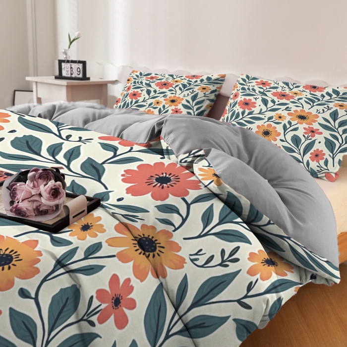 91家纺网 家纺一手货源 找家纺 合纵跨境工厂 2025新款一件定制跨境磨毛单被套被套三件套希音集采亚马逊速卖通24小时内发货-花卉主题一被套三件套 1XAH581910010