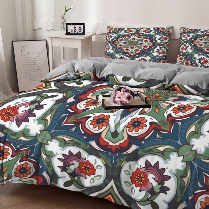 91家纺网 家纺一手货源 找家纺 合纵跨境工厂 2025新款一件定制跨境磨毛单被套被套三件套希音集采亚马逊速卖通24小时内发货-花卉主题一被套三件套 1XAH581910011