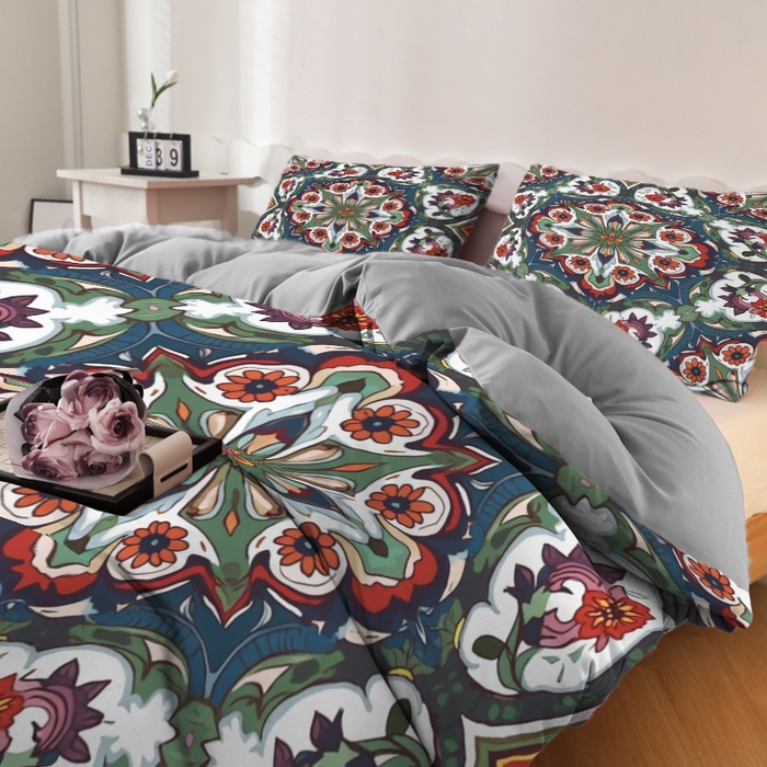 91家纺网 家纺一手货源 找家纺 合纵跨境工厂 2025新款一件定制跨境磨毛单被套被套三件套希音集采亚马逊速卖通24小时内发货-花卉主题一被套三件套 1XAH581910011