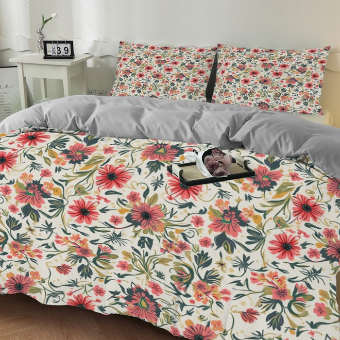 91家纺网 家纺一手货源 找家纺 合纵跨境工厂 2025新款一件定制跨境磨毛单被套被套三件套希音集采亚马逊速卖通24小时内发货-花卉主题一被套三件套 1XAH581910014