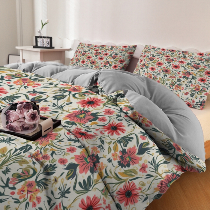 91家纺网 家纺一手货源 找家纺 合纵跨境工厂 2025新款一件定制跨境磨毛单被套被套三件套希音集采亚马逊速卖通24小时内发货-花卉主题一被套三件套 1XAH581910014