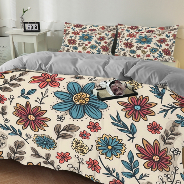 91家纺网 家纺一手货源 找家纺 合纵跨境工厂 2025新款一件定制跨境磨毛单被套被套三件套希音集采亚马逊速卖通24小时内发货-花卉主题一被套三件套 1XAH581910016