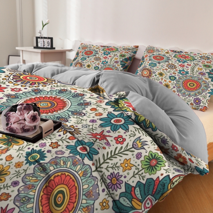 91家纺网 家纺一手货源 找家纺 合纵跨境工厂 2025新款一件定制跨境磨毛单被套被套三件套希音集采亚马逊速卖通24小时内发货-花卉主题一被套三件套 1XAH581910017