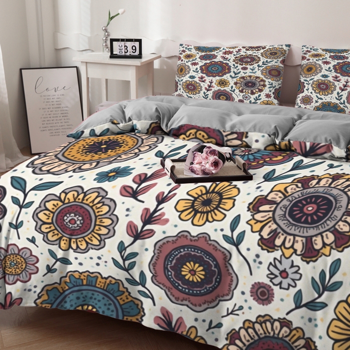 91家纺网 家纺一手货源 找家纺 合纵跨境工厂 2025新款一件定制跨境磨毛单被套被套三件套希音集采亚马逊速卖通24小时内发货-花卉主题一被套三件套 1XAH581910018