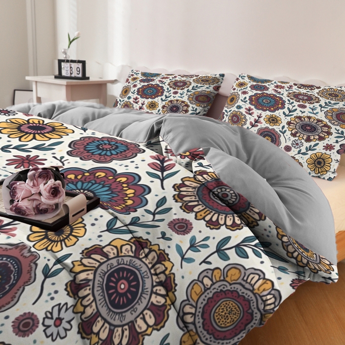 91家纺网 家纺一手货源 找家纺 合纵跨境工厂 2025新款一件定制跨境磨毛单被套被套三件套希音集采亚马逊速卖通24小时内发货-花卉主题一被套三件套 1XAH581910018