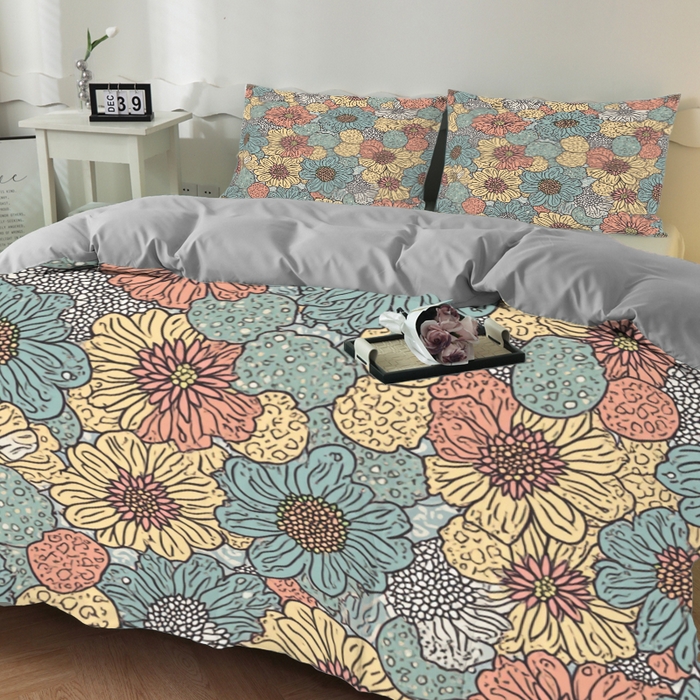 91家纺网 家纺一手货源 找家纺 合纵跨境工厂 2025新款一件定制跨境磨毛单被套被套三件套希音集采亚马逊速卖通24小时内发货-花卉主题一被套三件套 1XAH581910019