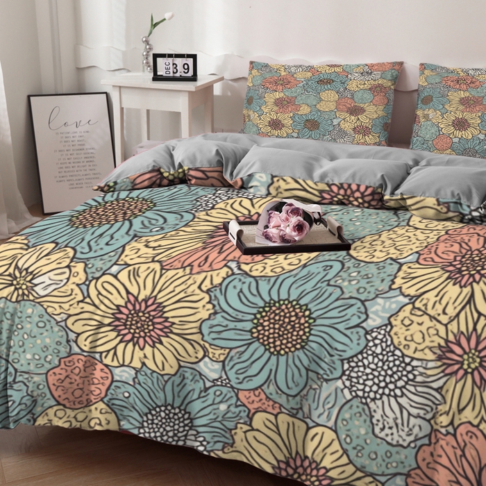 91家纺网 家纺一手货源 找家纺 合纵跨境工厂 2025新款一件定制跨境磨毛单被套被套三件套希音集采亚马逊速卖通24小时内发货-花卉主题一被套三件套 1XAH581910019