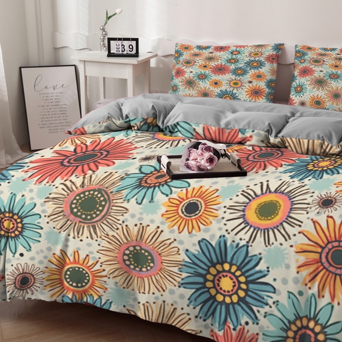 91家纺网 家纺一手货源 找家纺 合纵跨境工厂 2025新款一件定制跨境磨毛单被套被套三件套希音集采亚马逊速卖通24小时内发货-花卉主题一被套三件套 1XAH581910021