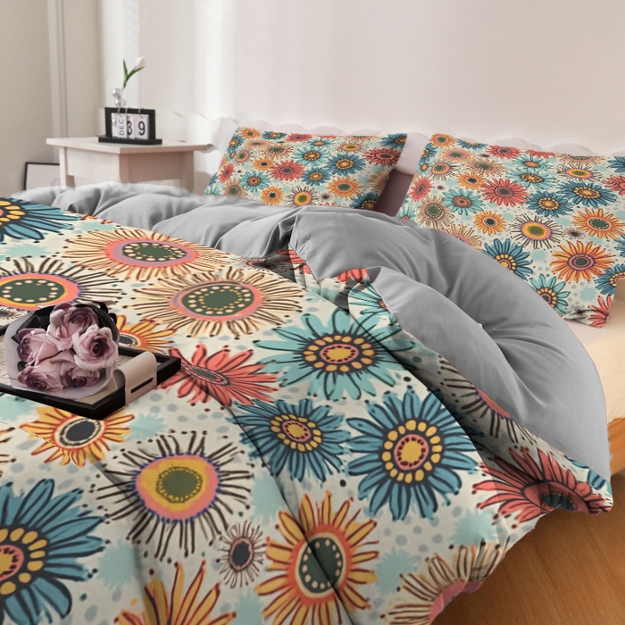 91家纺网 家纺一手货源 找家纺 合纵跨境工厂 2025新款一件定制跨境磨毛单被套被套三件套希音集采亚马逊速卖通24小时内发货-花卉主题一被套三件套 1XAH581910021