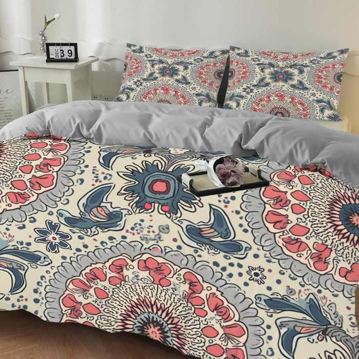 91家纺网 家纺一手货源 找家纺 合纵跨境工厂 2025新款一件定制跨境磨毛单被套被套三件套希音集采亚马逊速卖通24小时内发货-花卉主题一被套三件套 1XAH581910023