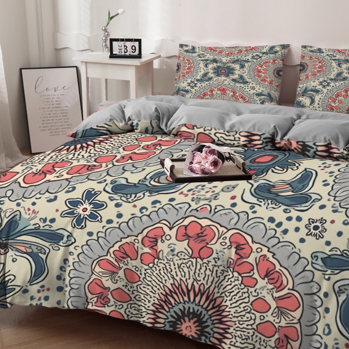 91家纺网 家纺一手货源 找家纺 合纵跨境工厂 2025新款一件定制跨境磨毛单被套被套三件套希音集采亚马逊速卖通24小时内发货-花卉主题一被套三件套 1XAH581910023