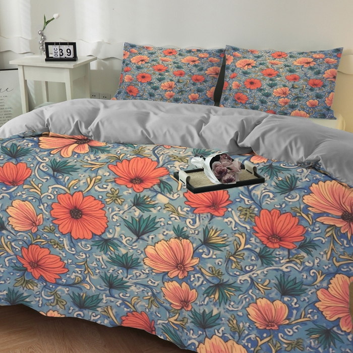 91家纺网 家纺一手货源 找家纺 合纵跨境工厂 2025新款一件定制跨境磨毛单被套被套三件套希音集采亚马逊速卖通24小时内发货-花卉主题一被套三件套 1XAH581910028