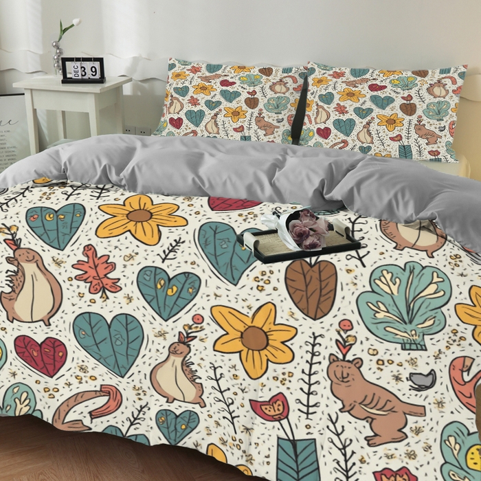 91家纺网 家纺一手货源 找家纺 合纵跨境工厂 2025新款一件定制跨境磨毛单被套被套三件套希音集采亚马逊速卖通24小时内发货-花卉主题一被套三件套 1XAH581910030