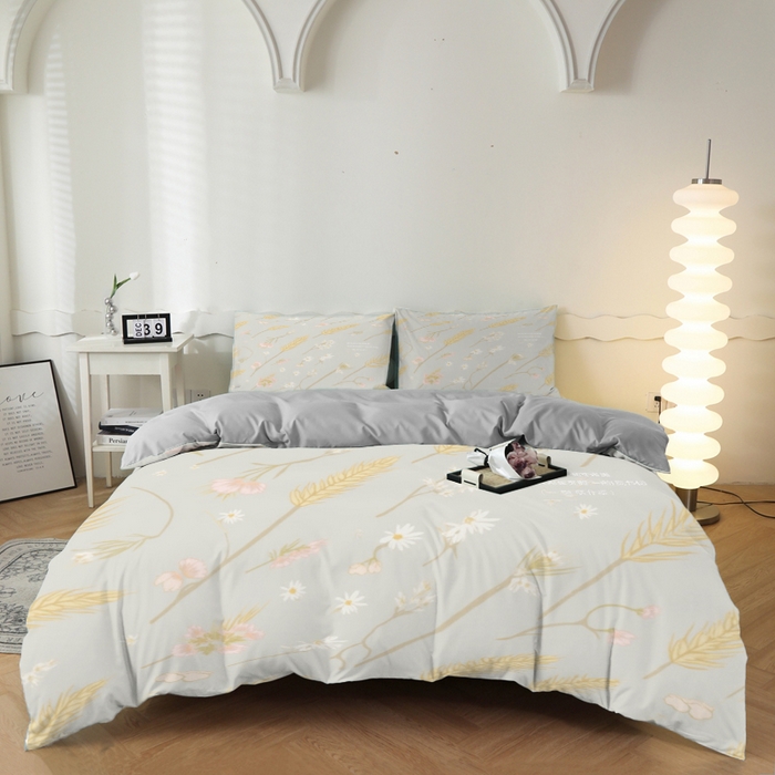 合纵跨境工厂 2025新款一件定制跨境磨毛单被套被套三件套希音集采亚马逊速卖通24小时内发货-花卉主题二被套三件套 1XAH581930002