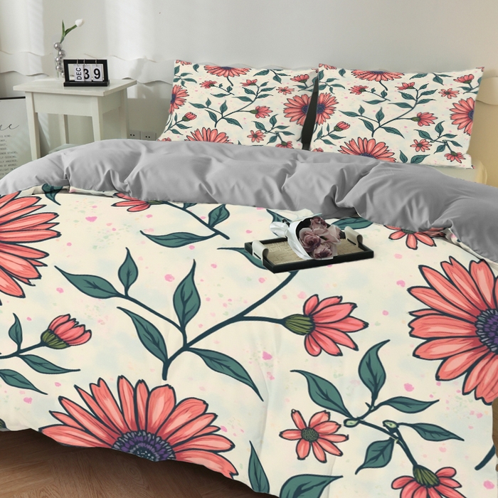 91家纺网 家纺一手货源 找家纺 合纵跨境工厂 2025新款一件定制跨境磨毛单被套被套三件套希音集采亚马逊速卖通24小时内发货-花卉主题二被套三件套 1XAH581930007