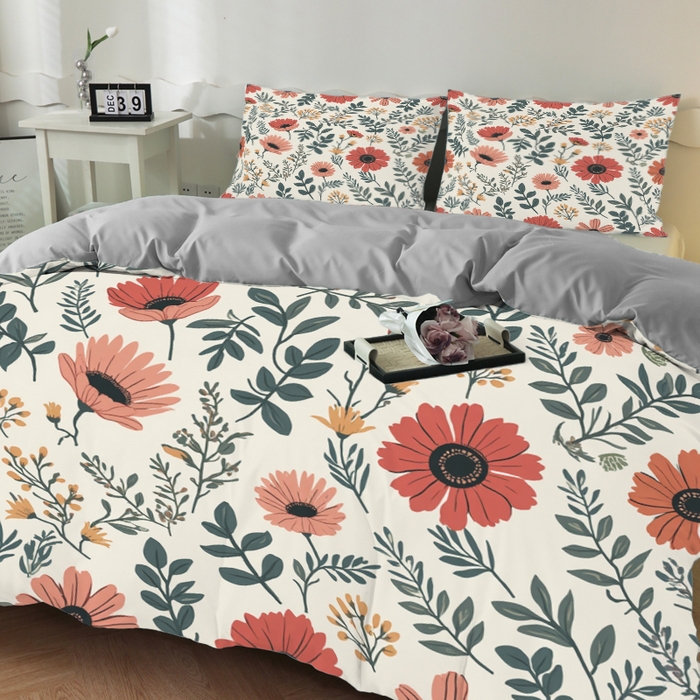 91家纺网 家纺一手货源 找家纺 合纵跨境工厂 2025新款一件定制跨境磨毛单被套被套三件套希音集采亚马逊速卖通24小时内发货-花卉主题二被套三件套 1XAH581930008