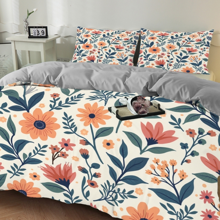 91家纺网 家纺一手货源 找家纺 合纵跨境工厂 2025新款一件定制跨境磨毛单被套被套三件套希音集采亚马逊速卖通24小时内发货-花卉主题二被套三件套 1XAH581930009