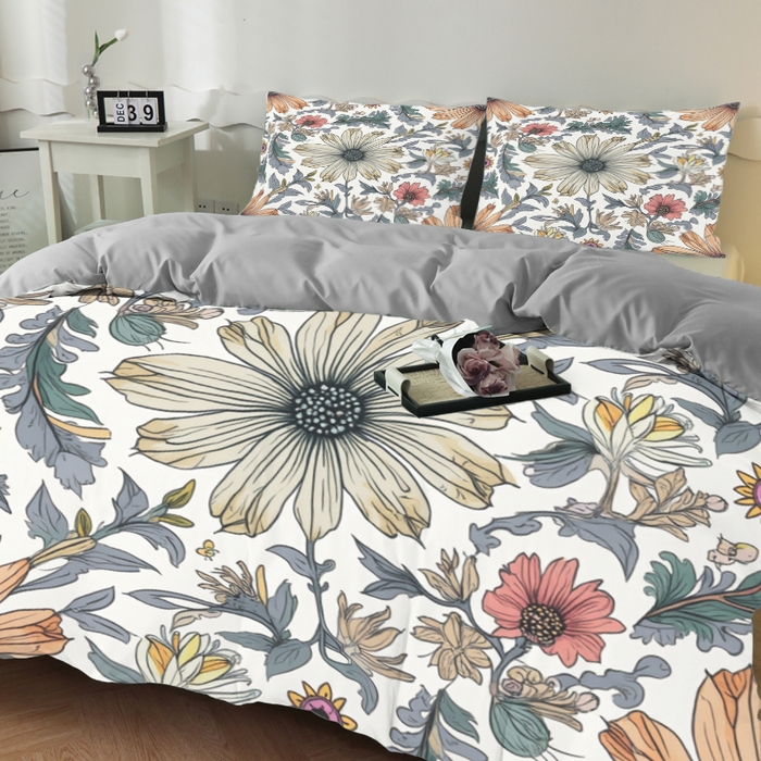 91家纺网 家纺一手货源 找家纺 合纵跨境工厂 2025新款一件定制跨境磨毛单被套被套三件套希音集采亚马逊速卖通24小时内发货-花卉主题二被套三件套 1XAH581930010