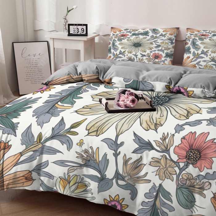 91家纺网 家纺一手货源 找家纺 合纵跨境工厂 2025新款一件定制跨境磨毛单被套被套三件套希音集采亚马逊速卖通24小时内发货-花卉主题二被套三件套 1XAH581930010