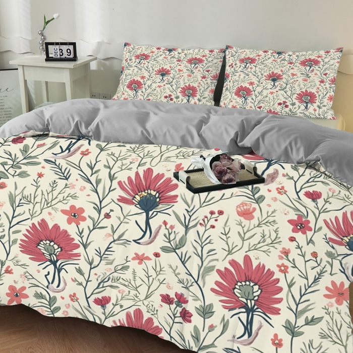 91家纺网 家纺一手货源 找家纺 合纵跨境工厂 2025新款一件定制跨境磨毛单被套被套三件套希音集采亚马逊速卖通24小时内发货-花卉主题二被套三件套 1XAH581930012