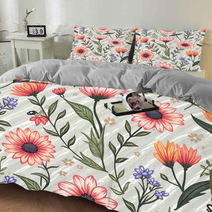 91家纺网 家纺一手货源 找家纺 合纵跨境工厂 2025新款一件定制跨境磨毛单被套被套三件套希音集采亚马逊速卖通24小时内发货-花卉主题二被套三件套 1XAH581930016