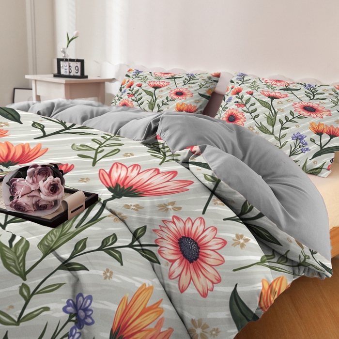 91家纺网 家纺一手货源 找家纺 合纵跨境工厂 2025新款一件定制跨境磨毛单被套被套三件套希音集采亚马逊速卖通24小时内发货-花卉主题二被套三件套 1XAH581930016