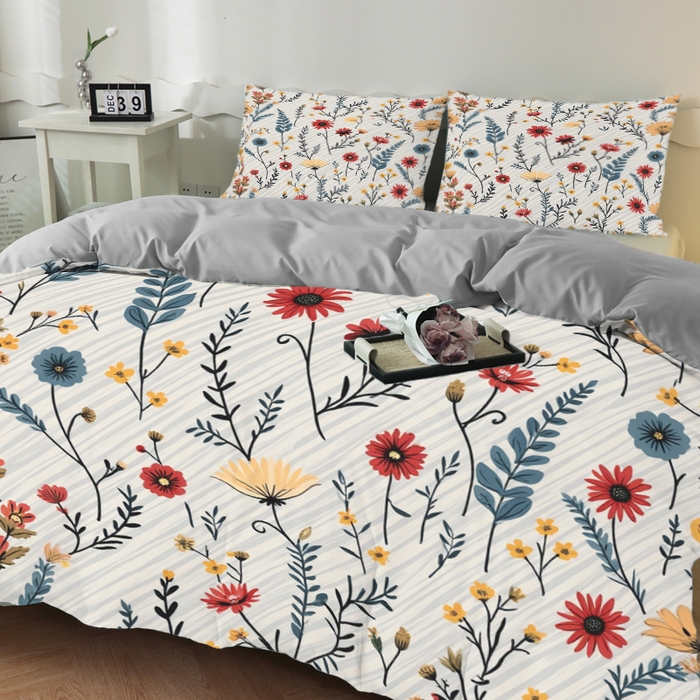 91家纺网 家纺一手货源 找家纺 合纵跨境工厂 2025新款一件定制跨境磨毛单被套被套三件套希音集采亚马逊速卖通24小时内发货-花卉主题二被套三件套 1XAH581930017