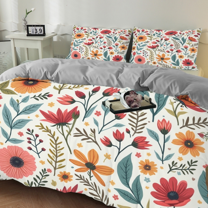 91家纺网 家纺一手货源 找家纺 合纵跨境工厂 2025新款一件定制跨境磨毛单被套被套三件套希音集采亚马逊速卖通24小时内发货-花卉主题二被套三件套 1XAH581930018