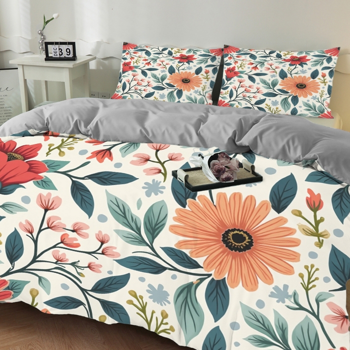 91家纺网 家纺一手货源 找家纺 合纵跨境工厂 2025新款一件定制跨境磨毛单被套被套三件套希音集采亚马逊速卖通24小时内发货-花卉主题二被套三件套 1XAH581930019