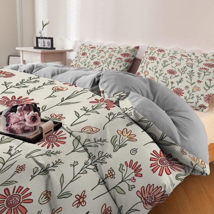 91家纺网 家纺一手货源 找家纺 合纵跨境工厂 2025新款一件定制跨境磨毛单被套被套三件套希音集采亚马逊速卖通24小时内发货-花卉主题二被套三件套 1XAH581930020
