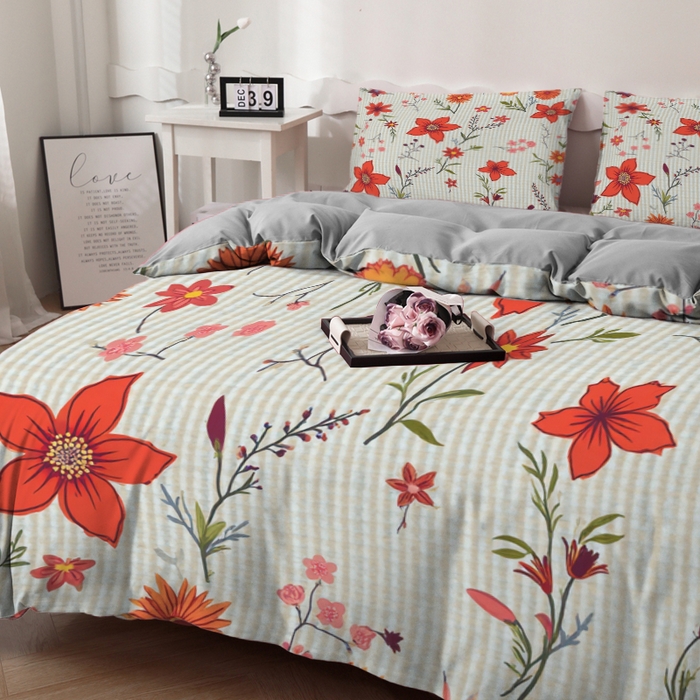 91家纺网 家纺一手货源 找家纺 合纵跨境工厂 2025新款一件定制跨境磨毛单被套被套三件套希音集采亚马逊速卖通24小时内发货-花卉主题二被套三件套 1XAH581930021