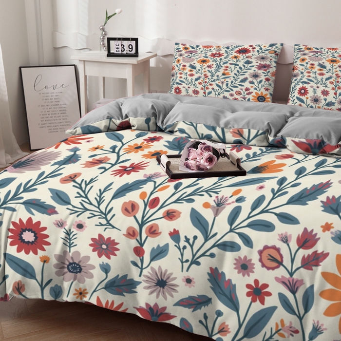 91家纺网 家纺一手货源 找家纺 合纵跨境工厂 2025新款一件定制跨境磨毛单被套被套三件套希音集采亚马逊速卖通24小时内发货-花卉主题二被套三件套 1XAH581930023