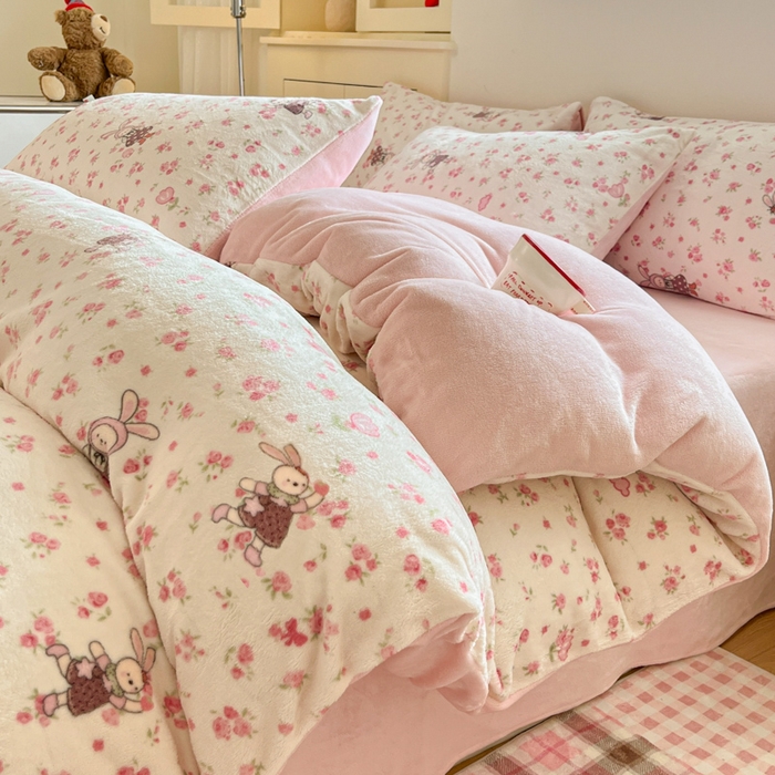 91家纺网 家纺一手货源 找家纺 【12.20周六秒杀 三人助力49.9带回家】简约牛奶绒套件