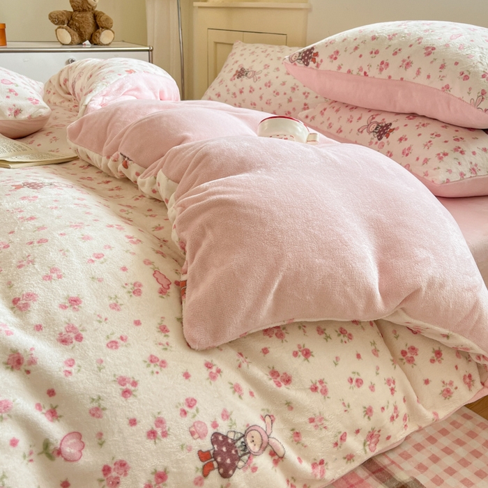 91家纺网 家纺一手货源 找家纺 【12.20周六秒杀 三人助力49.9带回家】简约牛奶绒套件