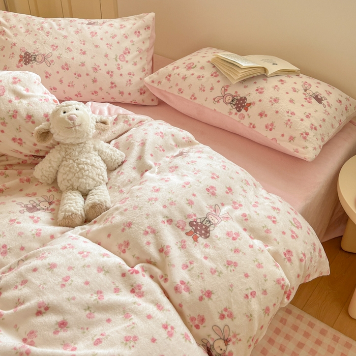 91家纺网 家纺一手货源 找家纺 【12.20周六秒杀 三人助力49.9带回家】简约牛奶绒套件