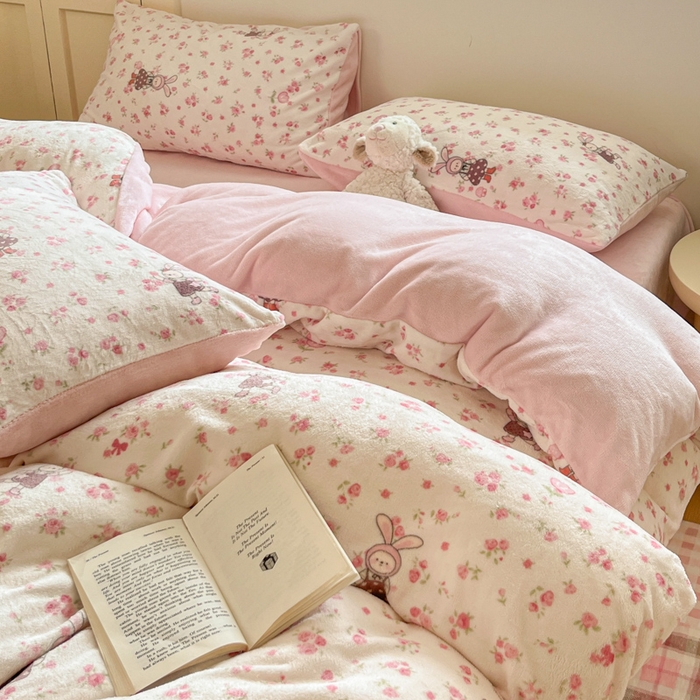 91家纺网 家纺一手货源 找家纺 【12.20周六秒杀 三人助力49.9带回家】简约牛奶绒套件